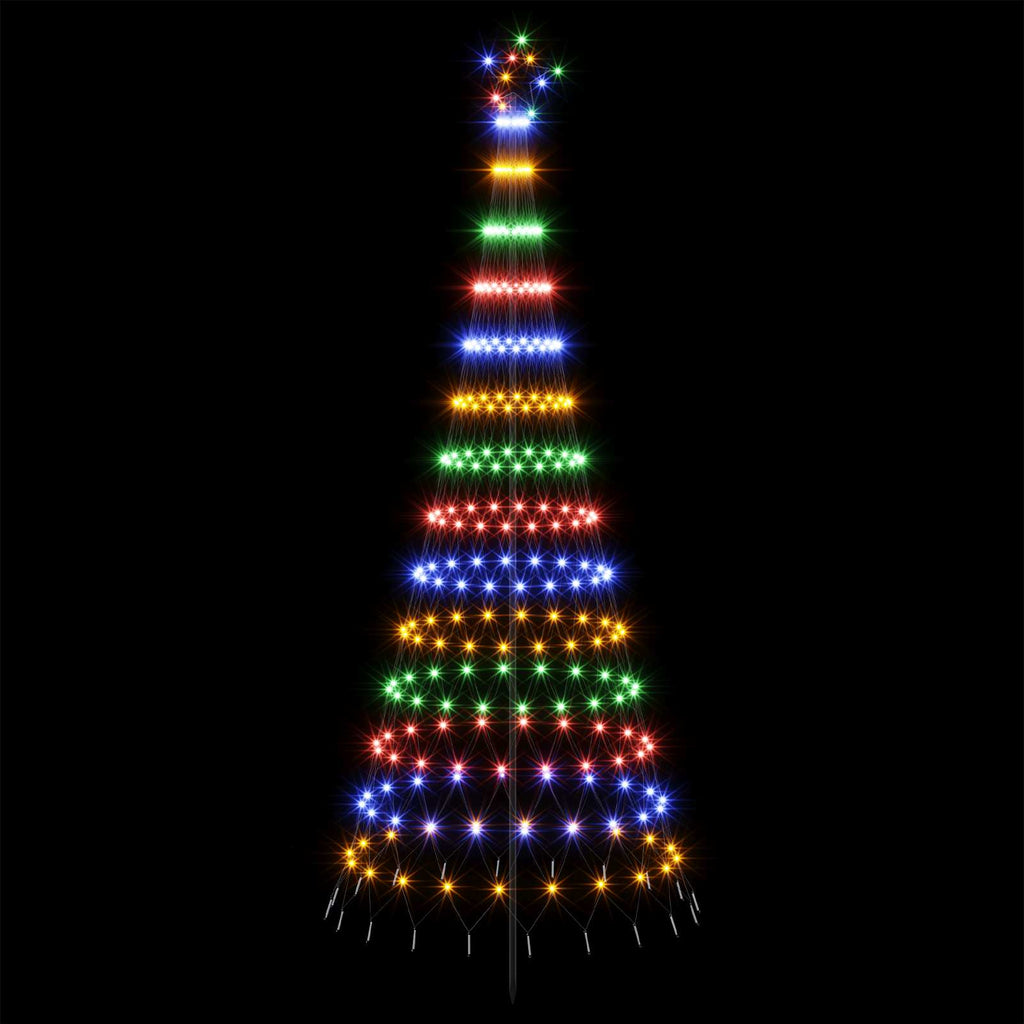 vidaXL Choinka świąteczna LED 250 cm 290 LED Wielokolorowy Żelazo