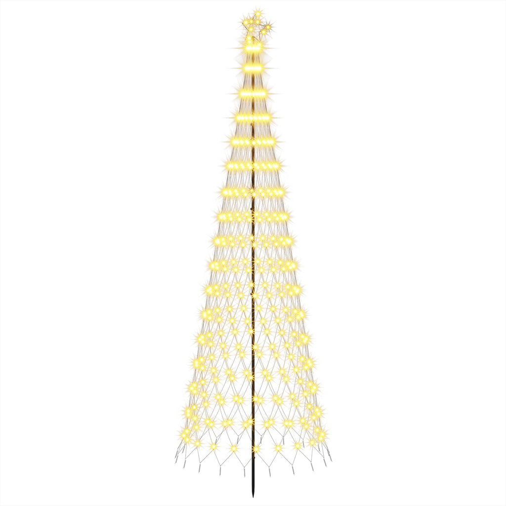 vidaXL Choinka świąteczna LED 300 cm 350 LED Ciepła biel Żelazo Czarny