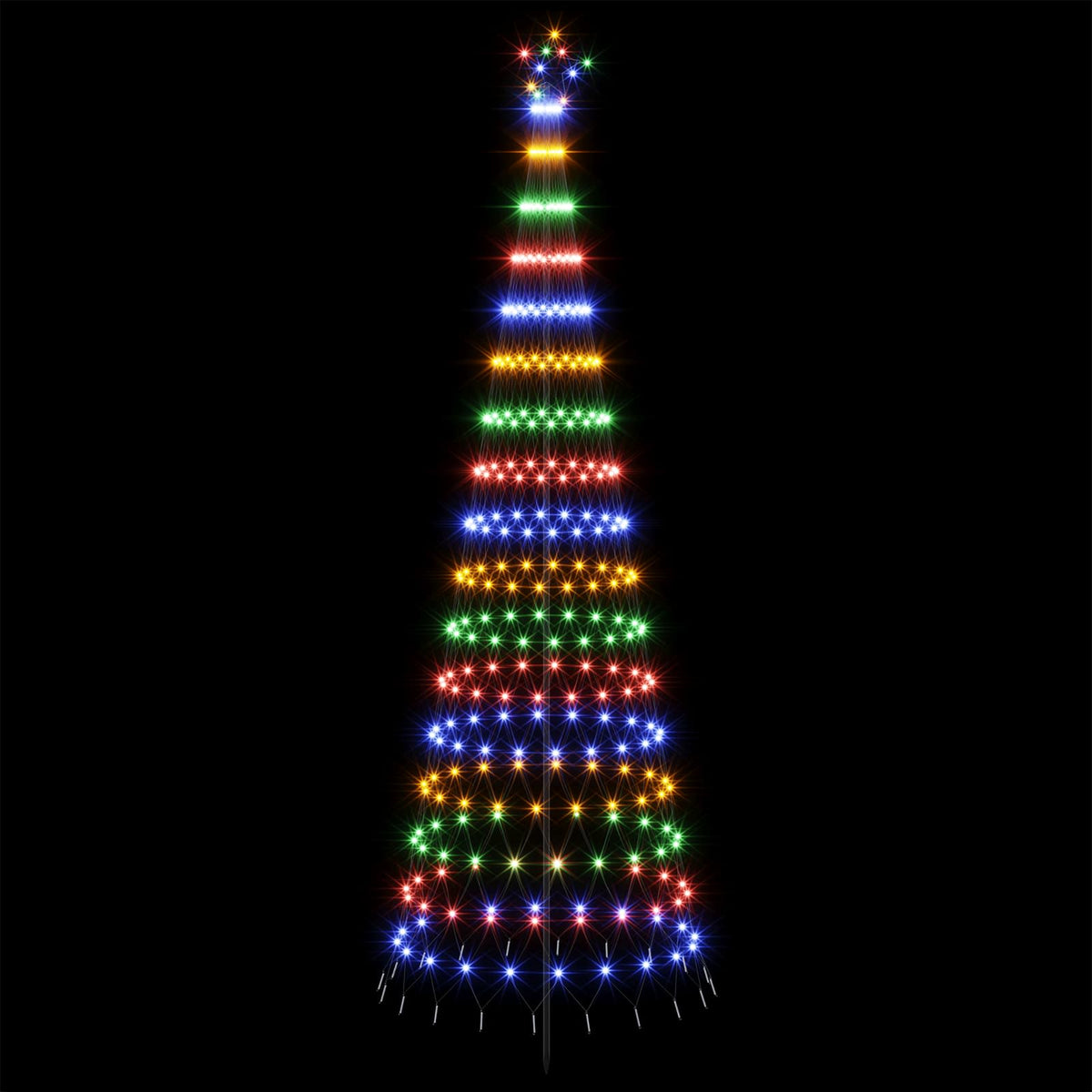 vidaXL Choinka świąteczna LED 300 cm 350 LED Wielokolorowy Żelazo