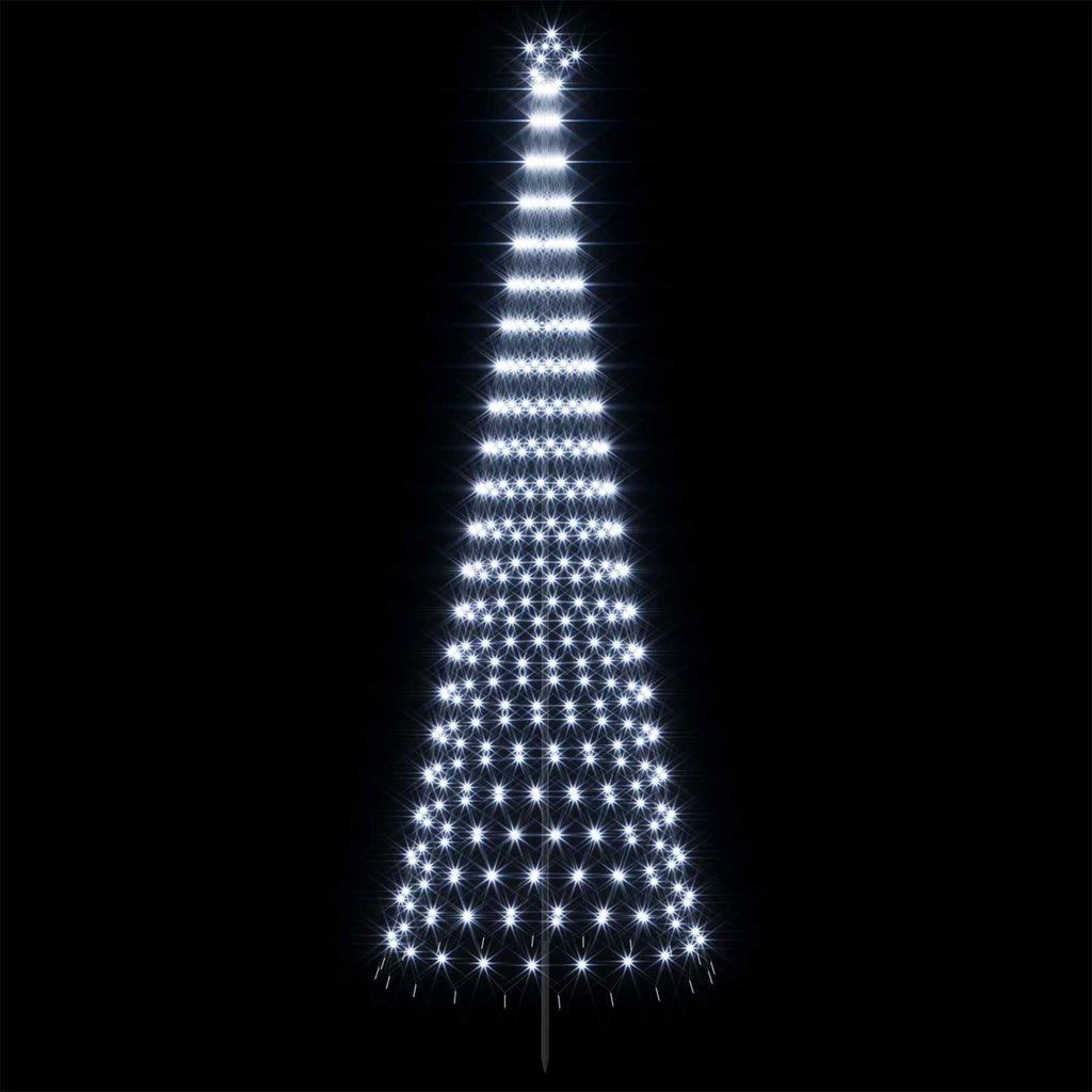 vidaXL Choinka świąteczna LED 400 cm 450 LED Zimna biel Żelazo Czarny