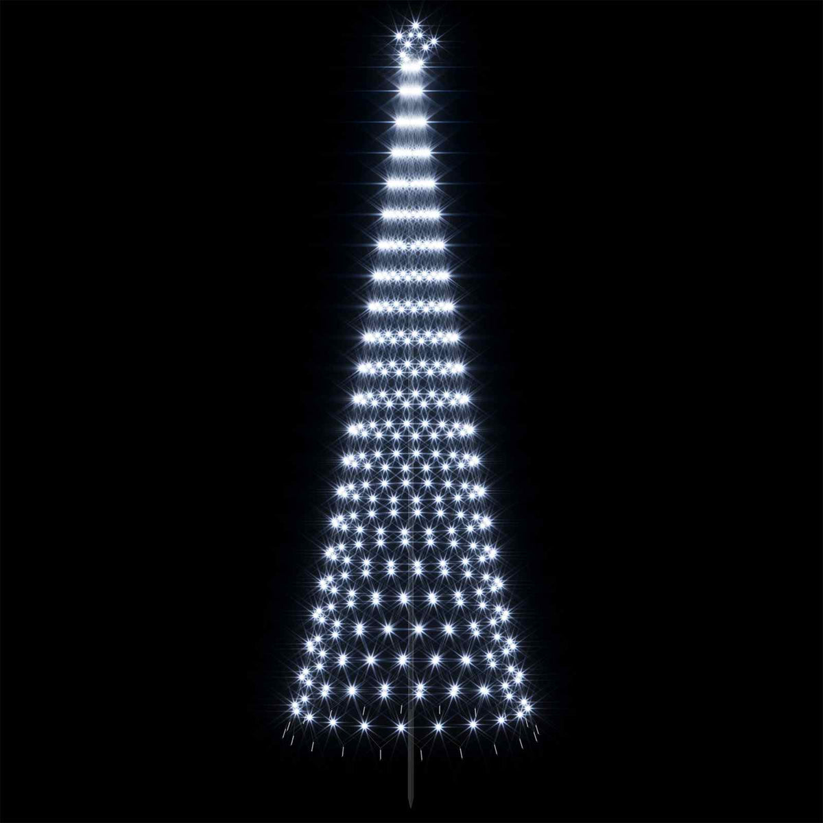 vidaXL Choinka świąteczna LED 400 cm 450 LED Zimna biel Żelazo Czarny