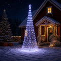 vidaXL Choinka świąteczna LED 400 cm 450 LED Niebieski Żelazo Czarny