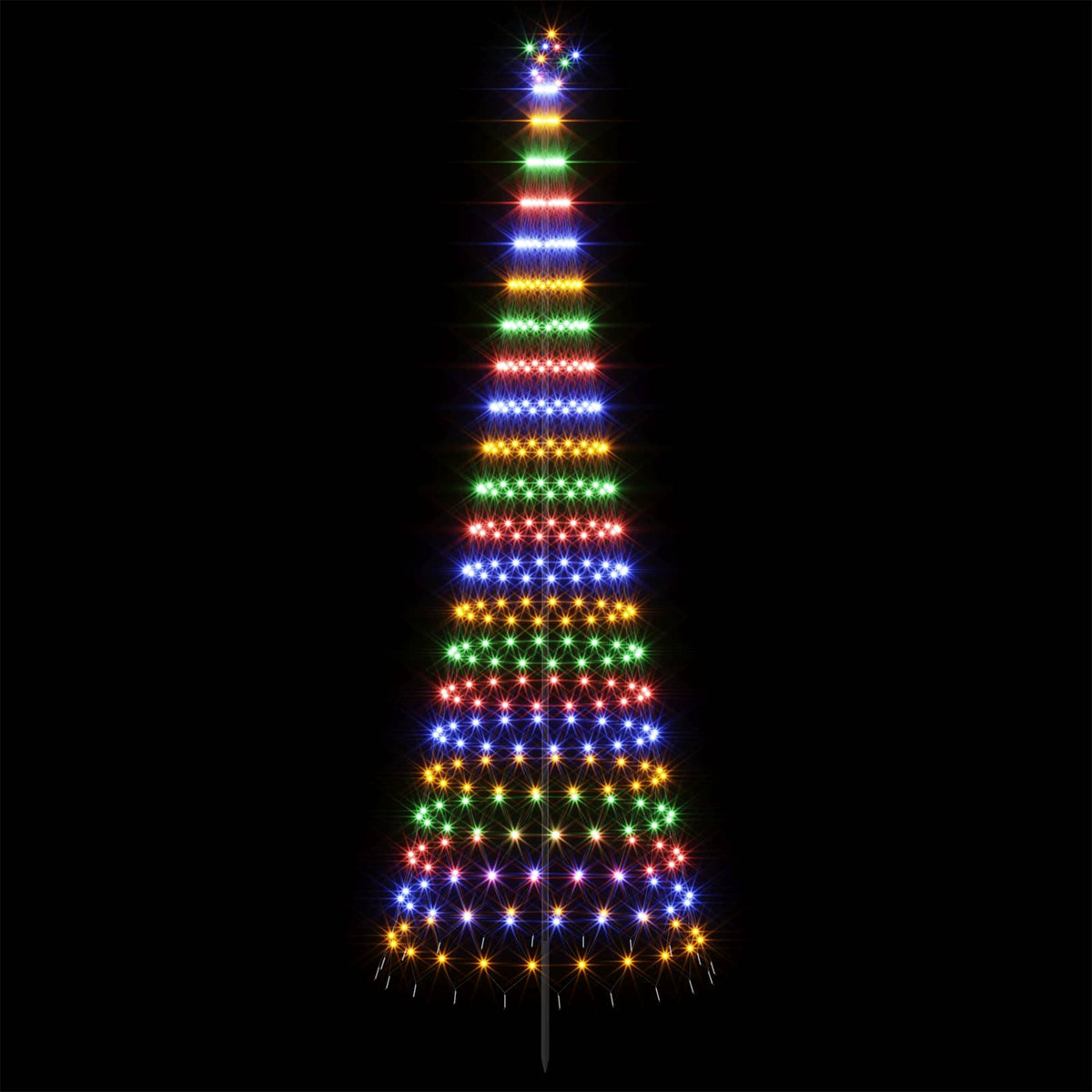 vidaXL Choinka świąteczna LED 400 cm 450 LED Wielokolorowy Żelazo