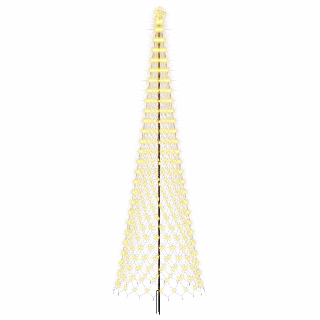 vidaXL Choinka świąteczna LED 500 cm 550 LED Ciepła biel Żelazo Czarny