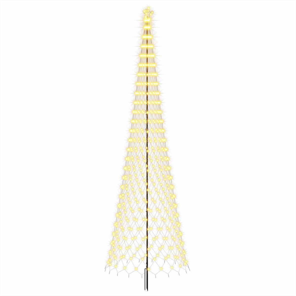 vidaXL Choinka świąteczna LED 500 cm 550 LED Ciepła biel Żelazo Czarny