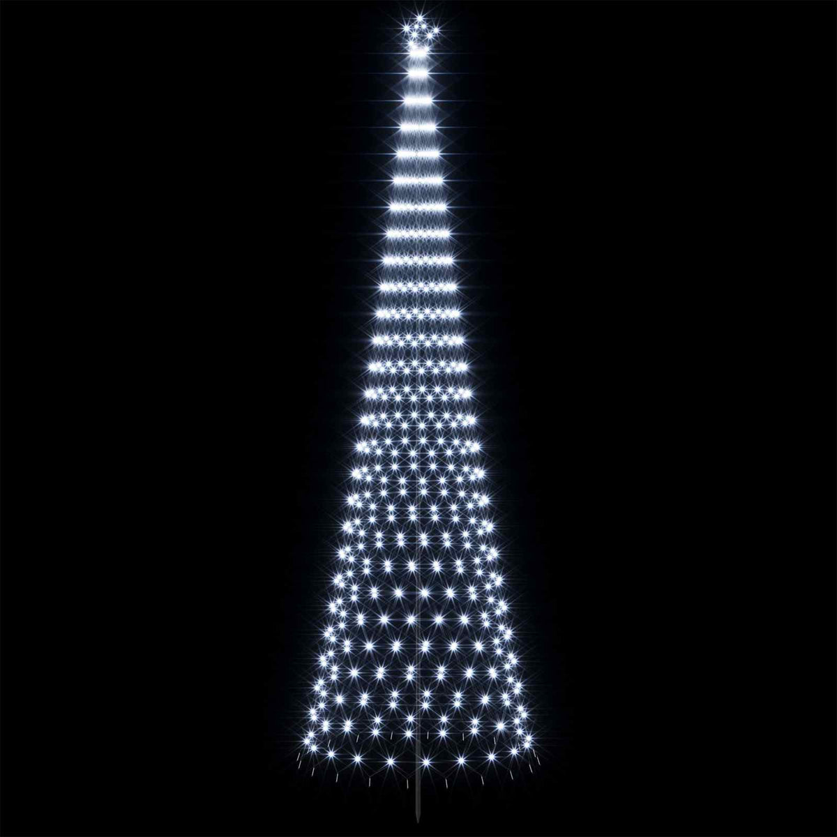 vidaXL Choinka świąteczna LED 500 cm 550 LED Zimna biel Żelazo Czarny