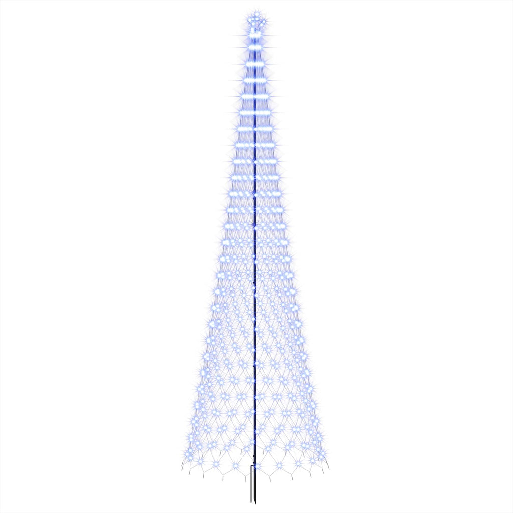vidaXL Choinka świąteczna LED 500 cm 550 LED Niebieski Żelazo Czarny