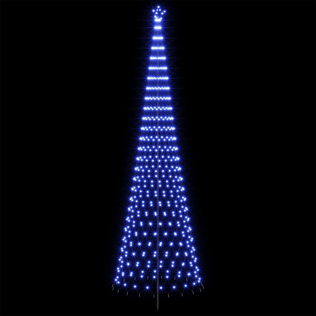 vidaXL Choinka świąteczna LED 500 cm 550 LED Niebieski Żelazo Czarny