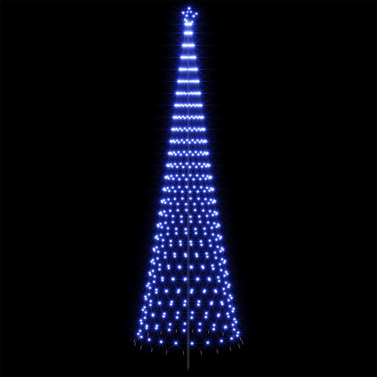 vidaXL Choinka świąteczna LED 500 cm 550 LED Niebieski Żelazo Czarny