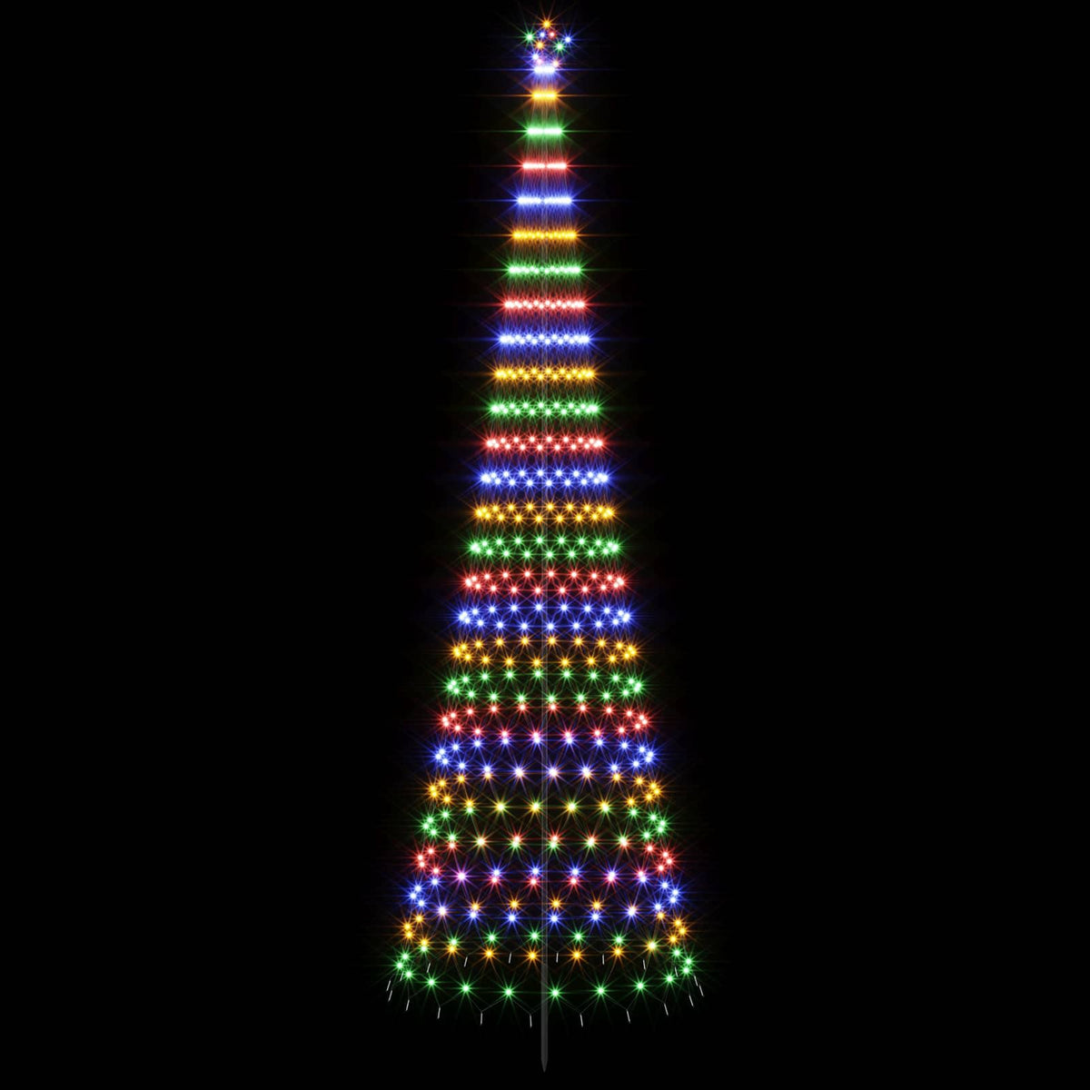 vidaXL Choinka świąteczna LED 500 cm 550 LED Wielokolorowy Żelazo