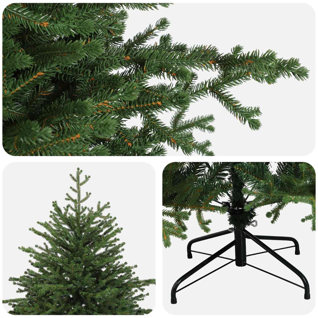 vidaXL Sztuczna choinka z zawiasami 120 cm PVC i Metal zielony