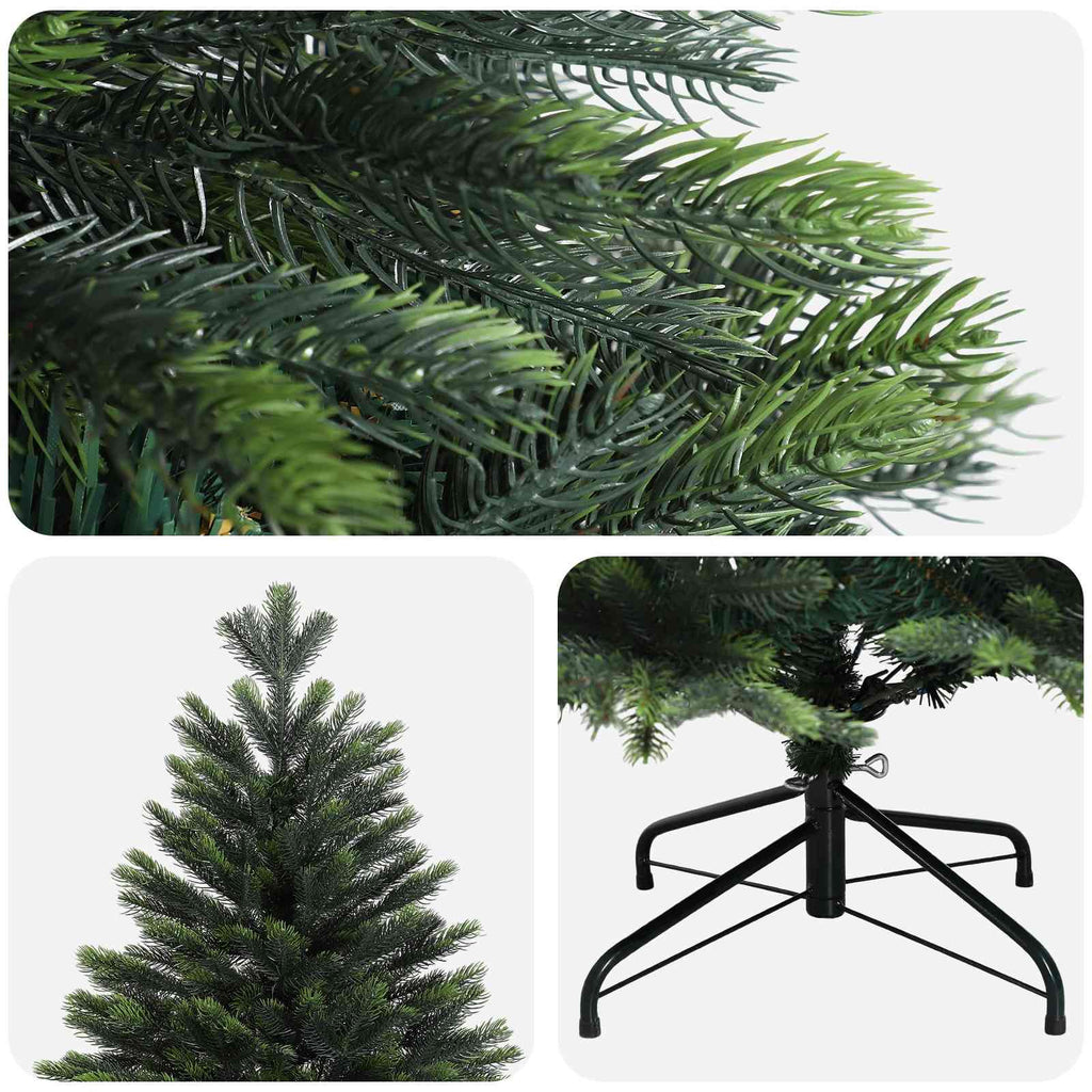 vidaXL Sztuczna choinka z zawiasami 180 cm PVC i Metal zielony