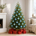 vidaXL Zestaw bombek bożonarodzeniowych 50 szt. Turkusowy 8 cm