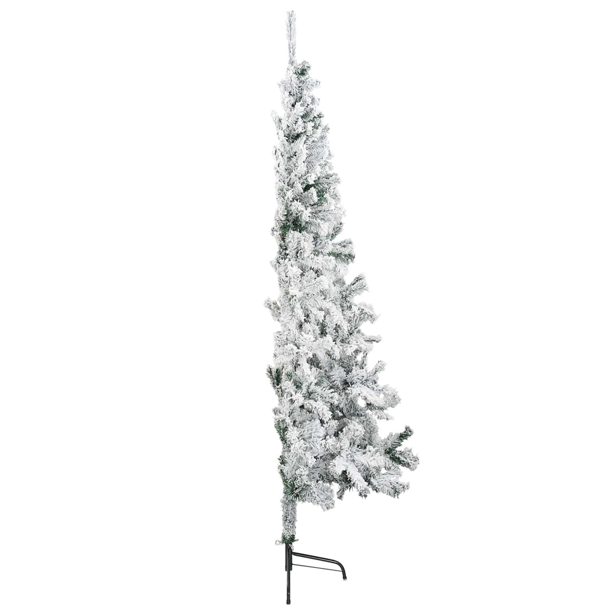 vidaXL Sztuczna choinka 210 cm PVC i stal Zielony i Biały