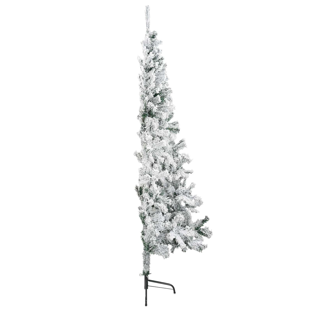 vidaXL Sztuczna choinka 240 cm PVC i stal Zielony i Biały