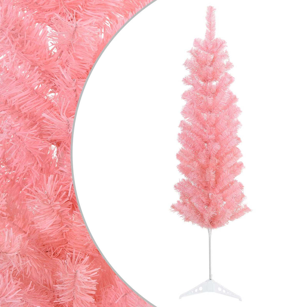 vidaXL Sztuczne smukłe drzewo bożonarodzeniowe 120 cm PVC i stal