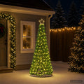 vidaXL Choinka z lamety z oświetleniem LED i podstawą EKENAS 180 cm