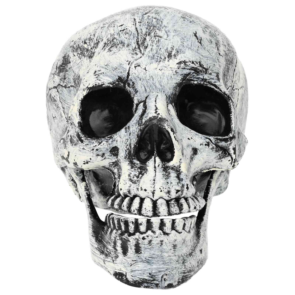vidaXL Czaszka na halloween SPOOKA 2 szt. Biały 12 x 15 x 17.5 cm