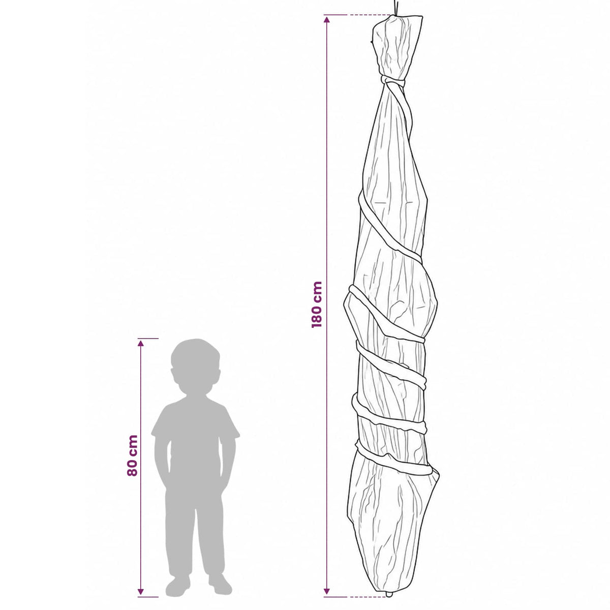 vidaXL Wiszący trup w kokonie SPOOKA Jasnozielony 180 cm Pianka