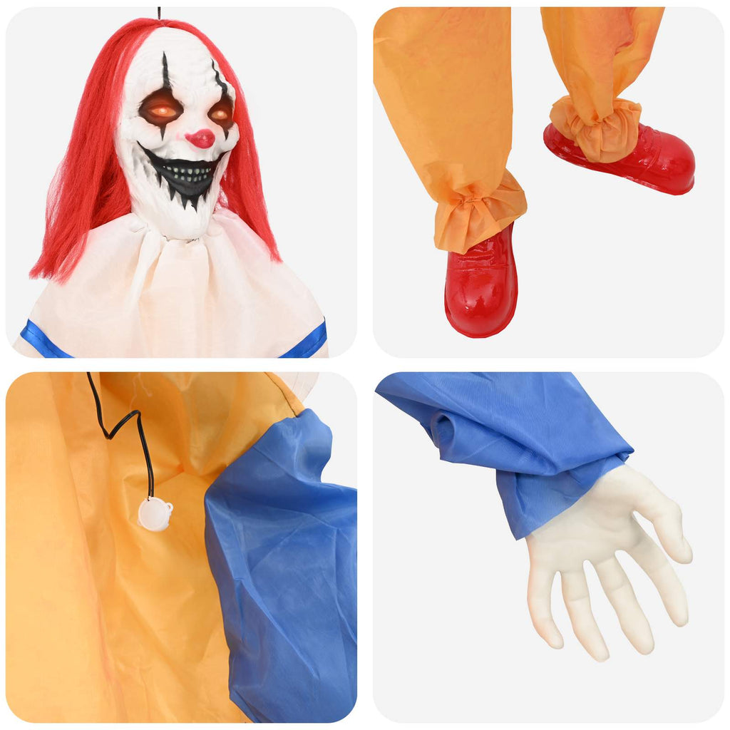 vidaXL Straszny klaun na Halloween SPOOKA Żółty i Niebieski
