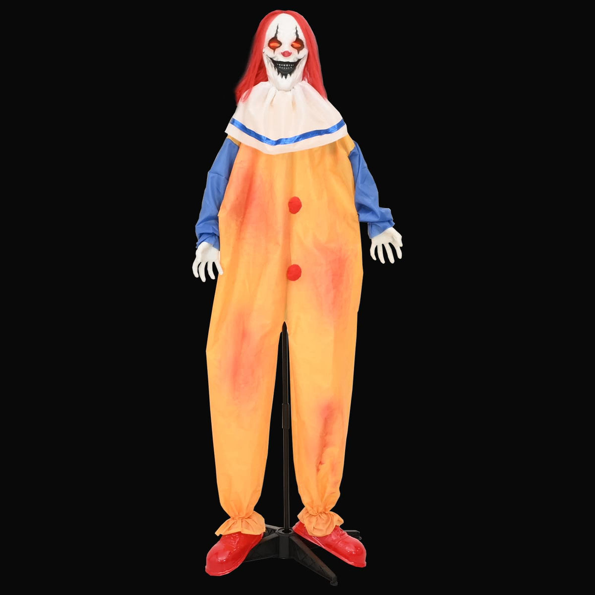vidaXL Straszny klaun na Halloween SPOOKA Żółty i Niebieski