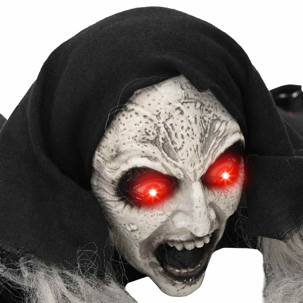 vidaXL Halloween Chodzące Zombie SPOOKA Czarny 41 x 130 x 24 cm