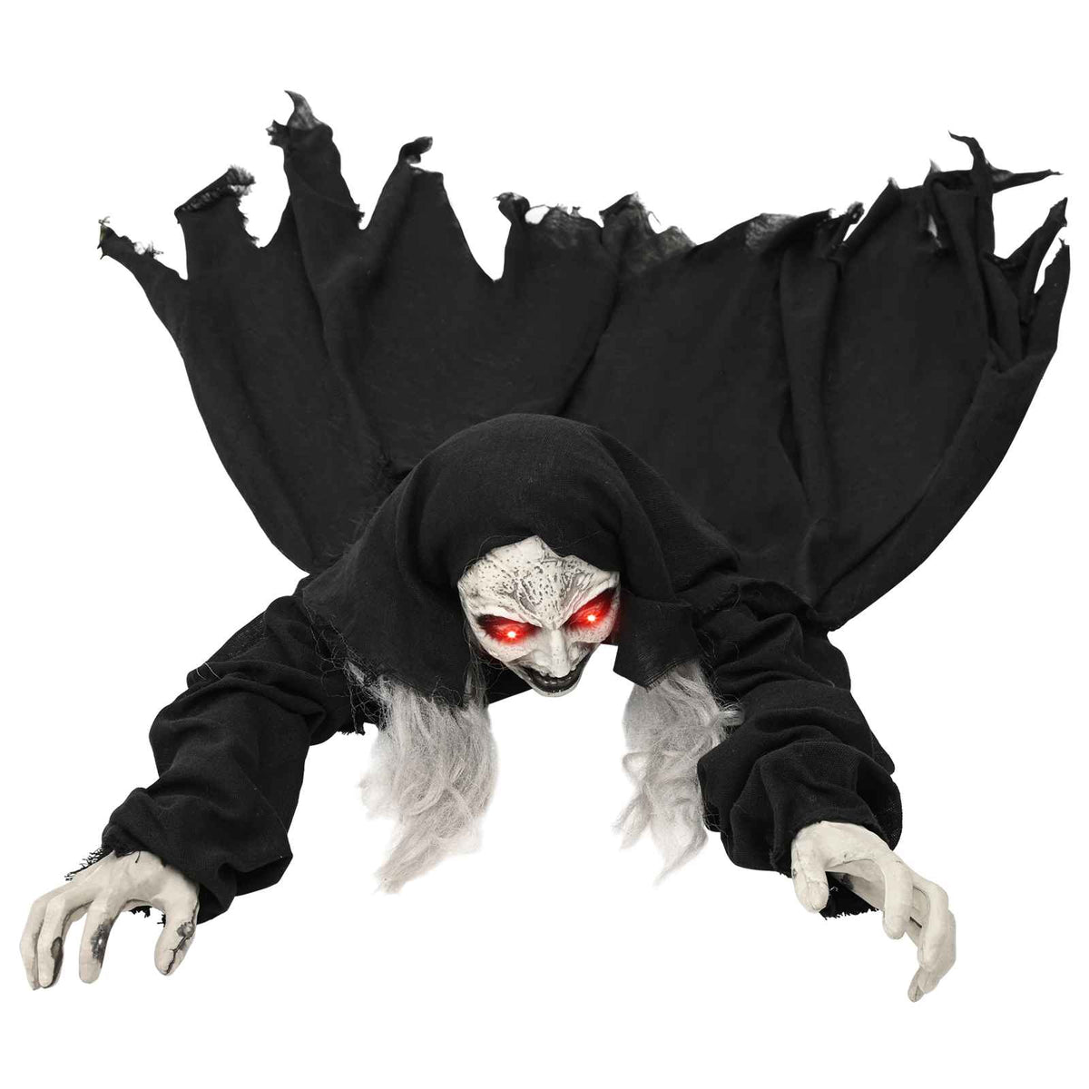 vidaXL Halloween Chodzące Zombie SPOOKA Czarny 41 x 130 x 24 cm