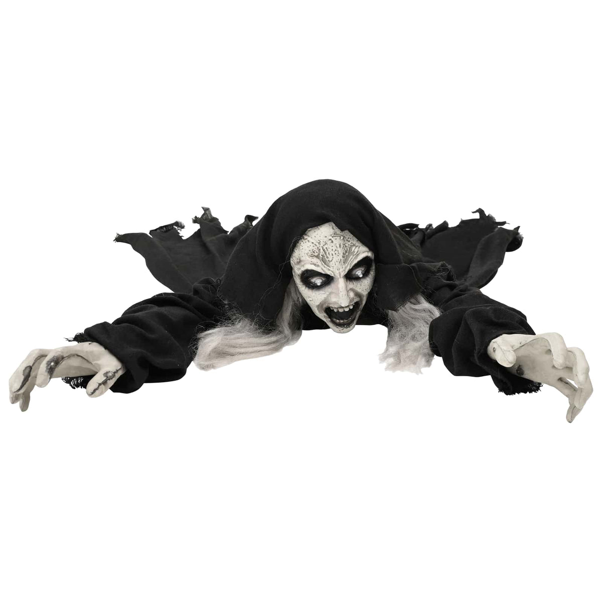 vidaXL Halloween Chodzące Zombie SPOOKA Czarny 41 x 130 x 24 cm