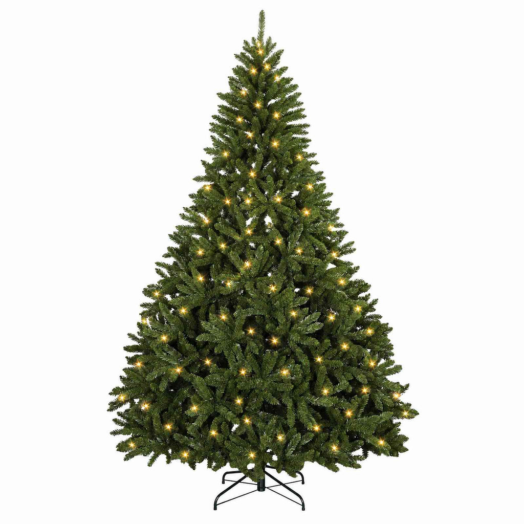 vidaXL Sztuczna choinka z zawiasami 300 cm 1000 LED Ciepła biel stal