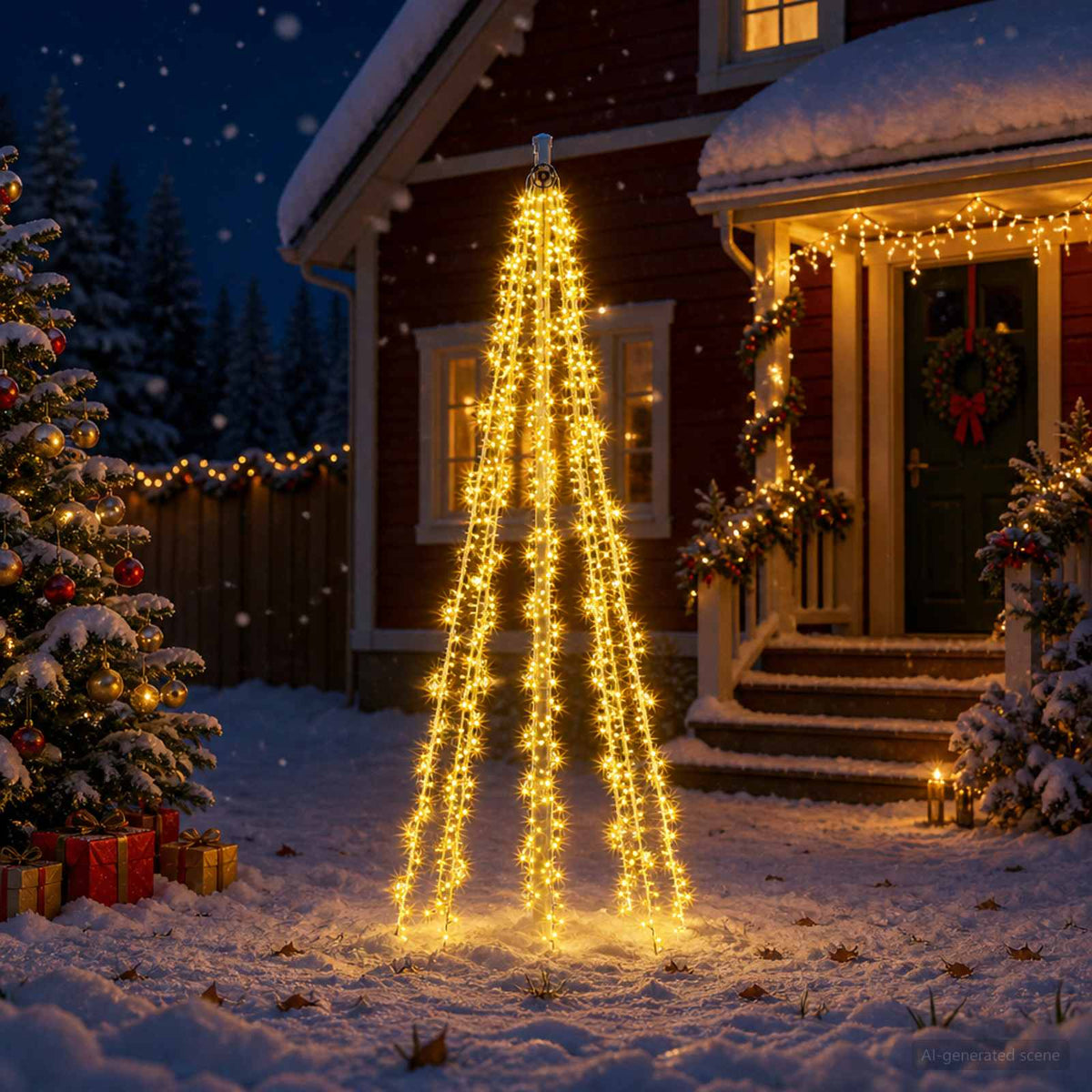 vidaXL Lampki choinkowe z 8 diodami LED 1000 LED Ciepła biel