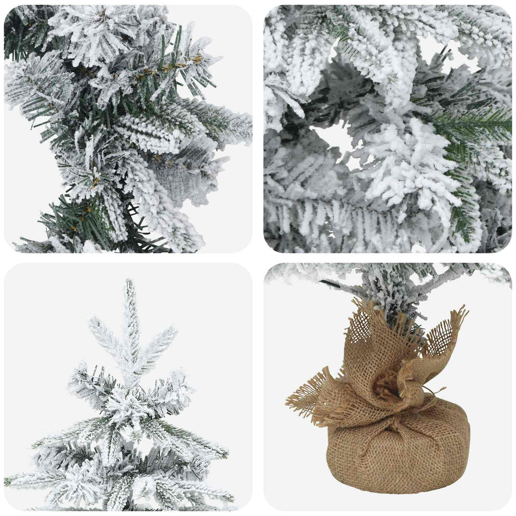 vidaXL Mini choinka świąteczna 45 cm PVC i PE Zielony i Biały