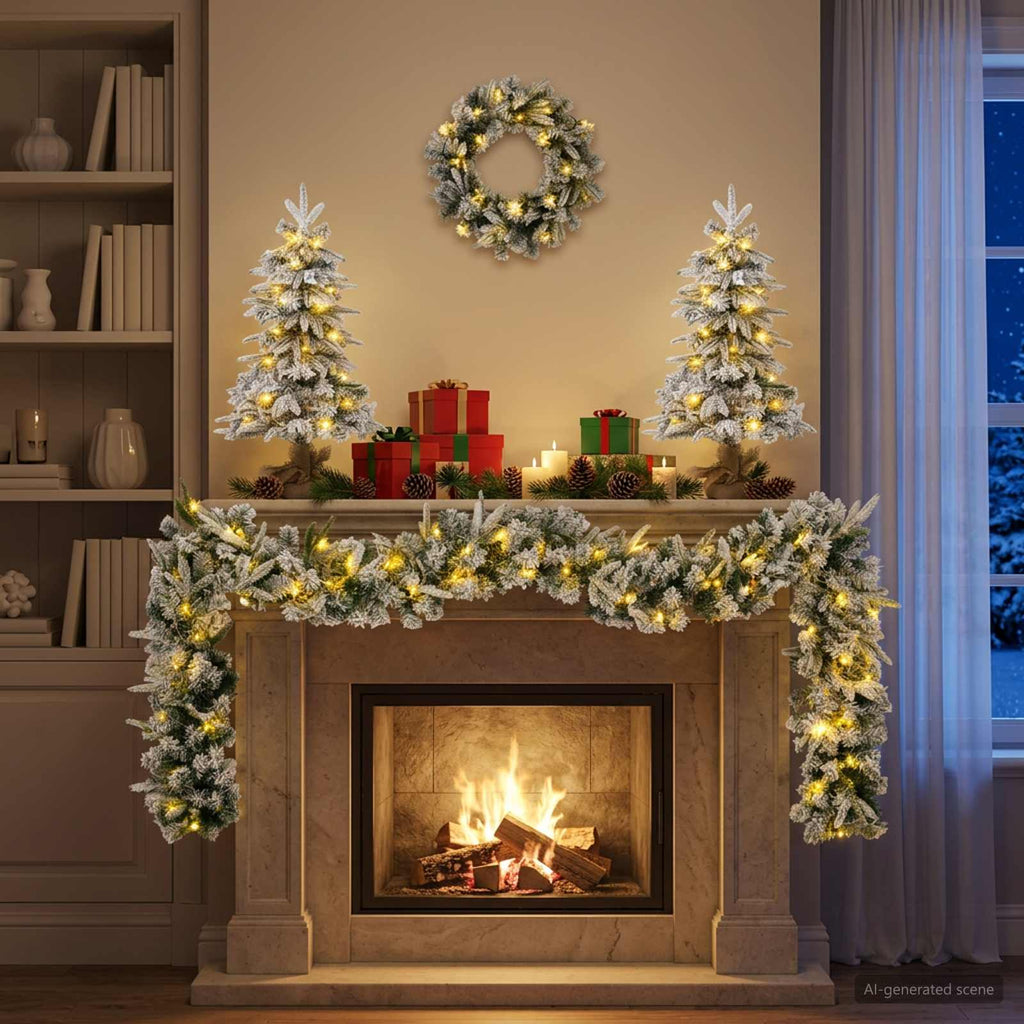 vidaXL Mini choinka świąteczna 45 cm 125 LED Ciepła biel PVC i PE