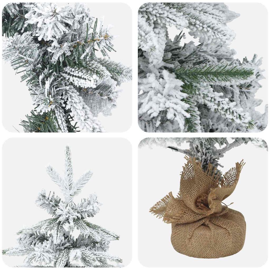 vidaXL Mini choinka świąteczna 60 cm PVC i PE Zielony i Biały