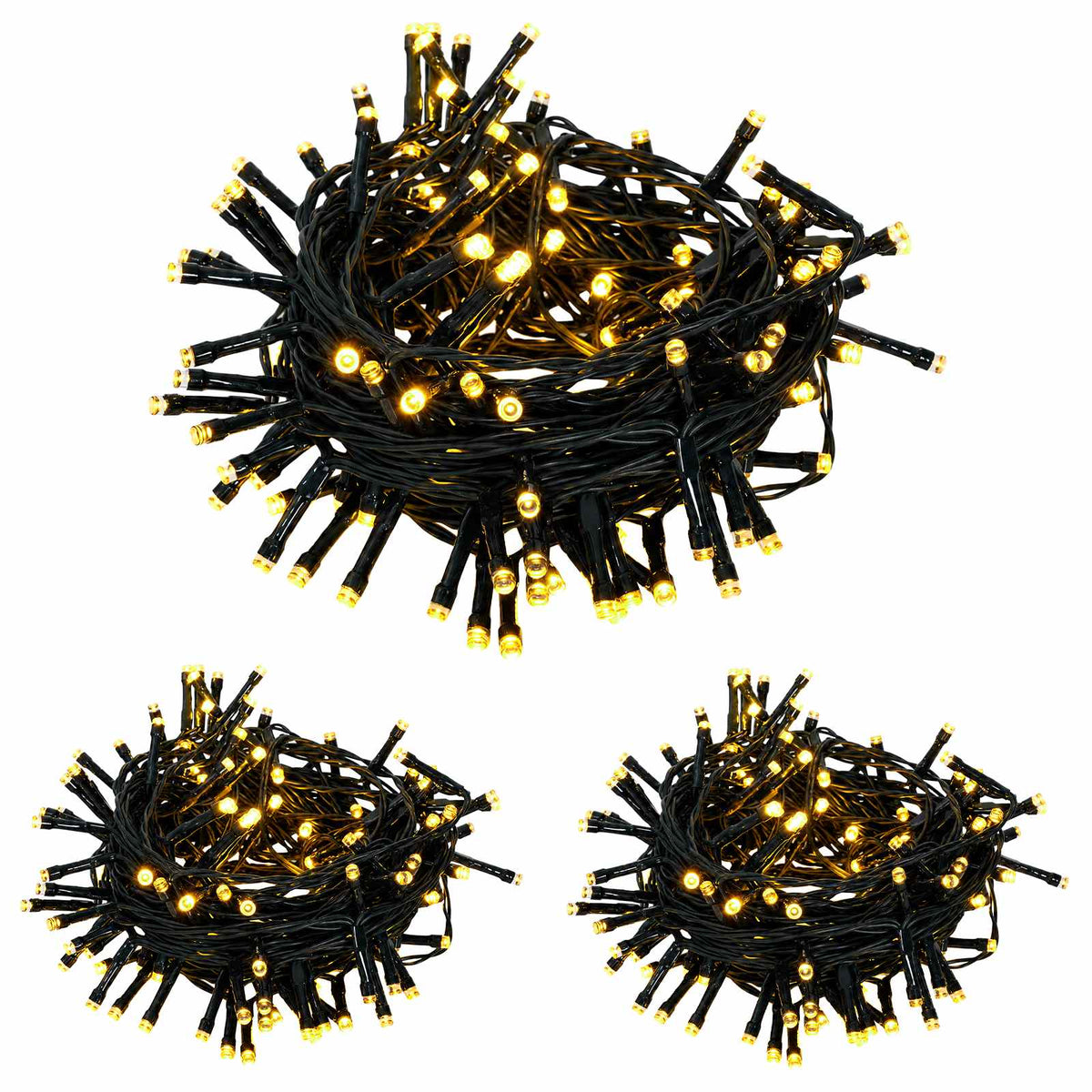 vidaXL Zestaw mini choinek 60 cm 125 LED Ciepła biel PVC i PE zielony