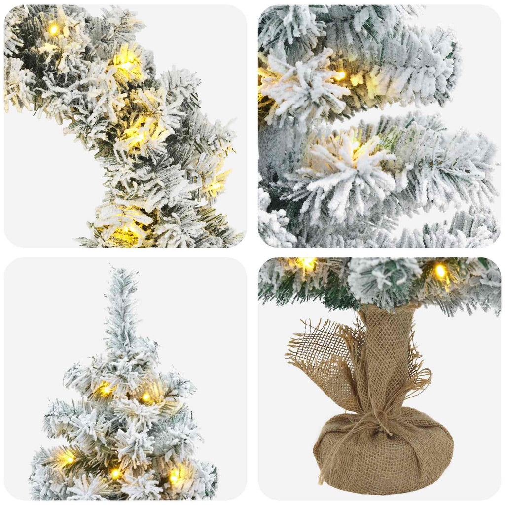 vidaXL Zestaw mini choinek 90 cm 175 LED Ciepła biel PVC