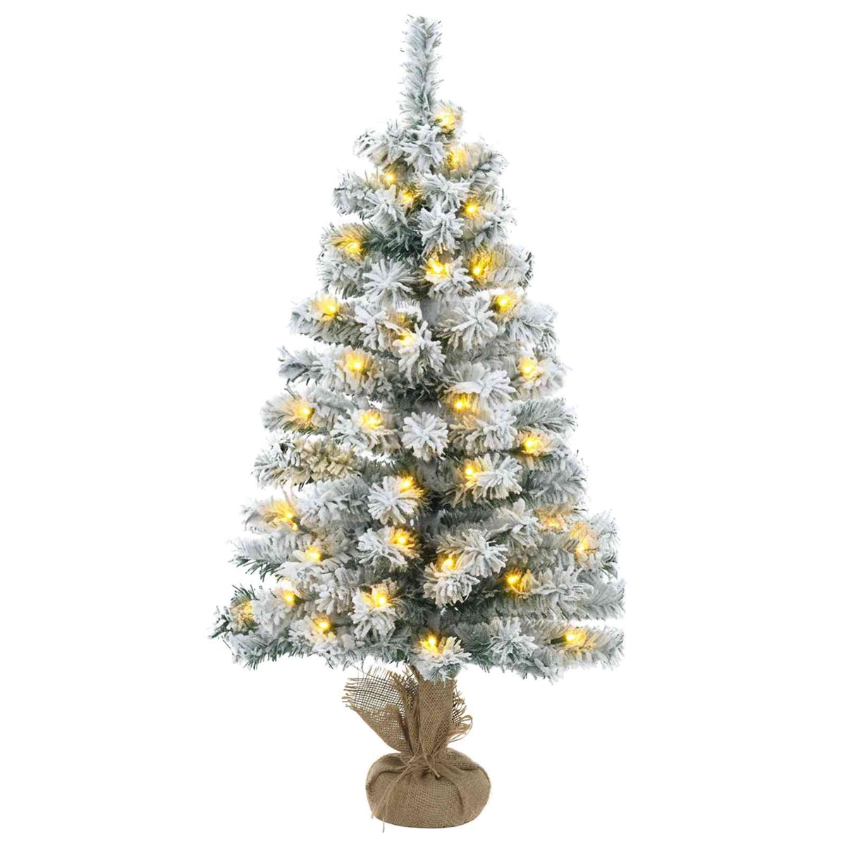 vidaXL Zestaw mini choinek 90 cm 175 LED Ciepła biel PVC