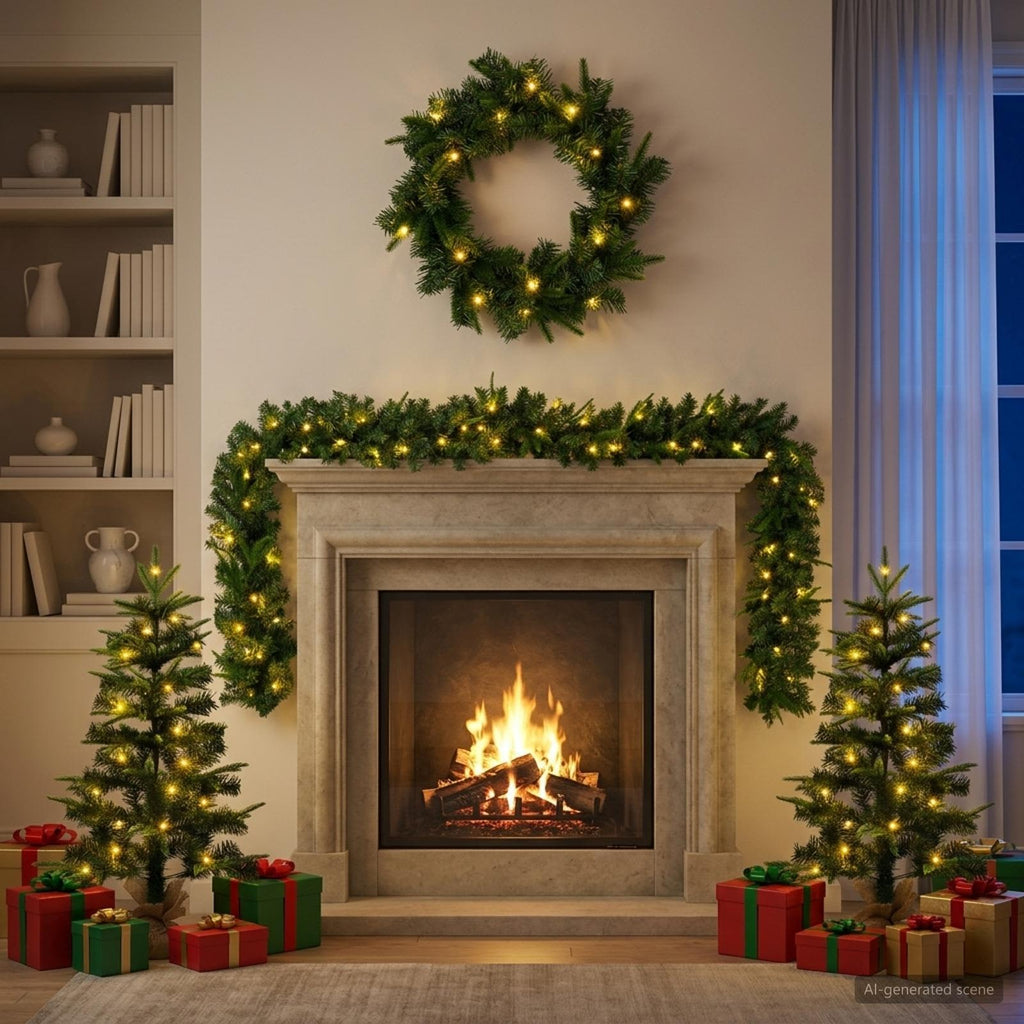 vidaXL Mini choinka świąteczna 90 cm 175 LED Ciepła biel PVC i PE