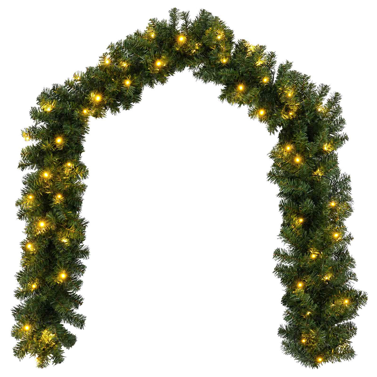 vidaXL Zestaw mini choinek 120 cm 275 LED Ciepła biel PVC zielony