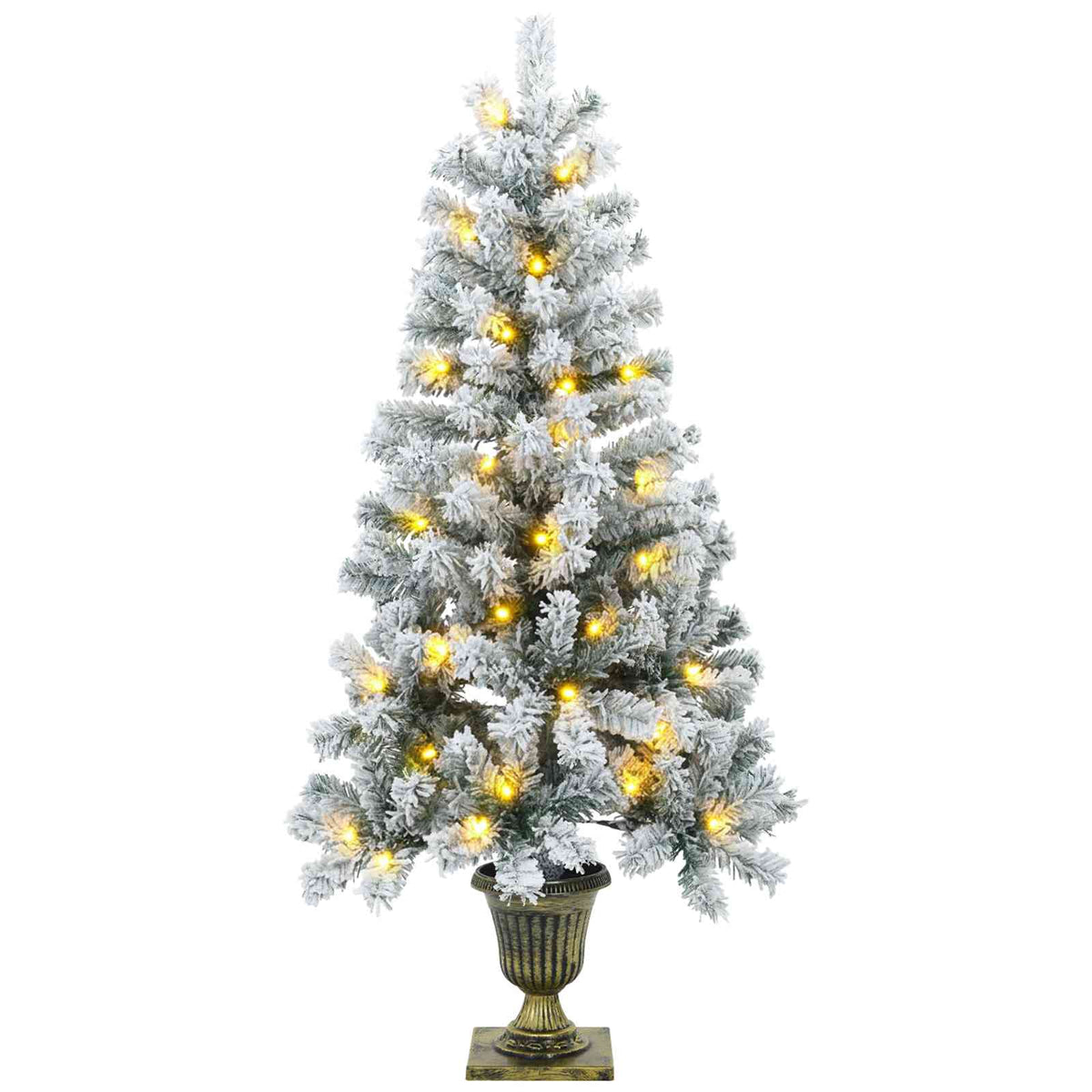 vidaXL Zestaw mini choinek 120 cm 275 LED Ciepła biel PVC