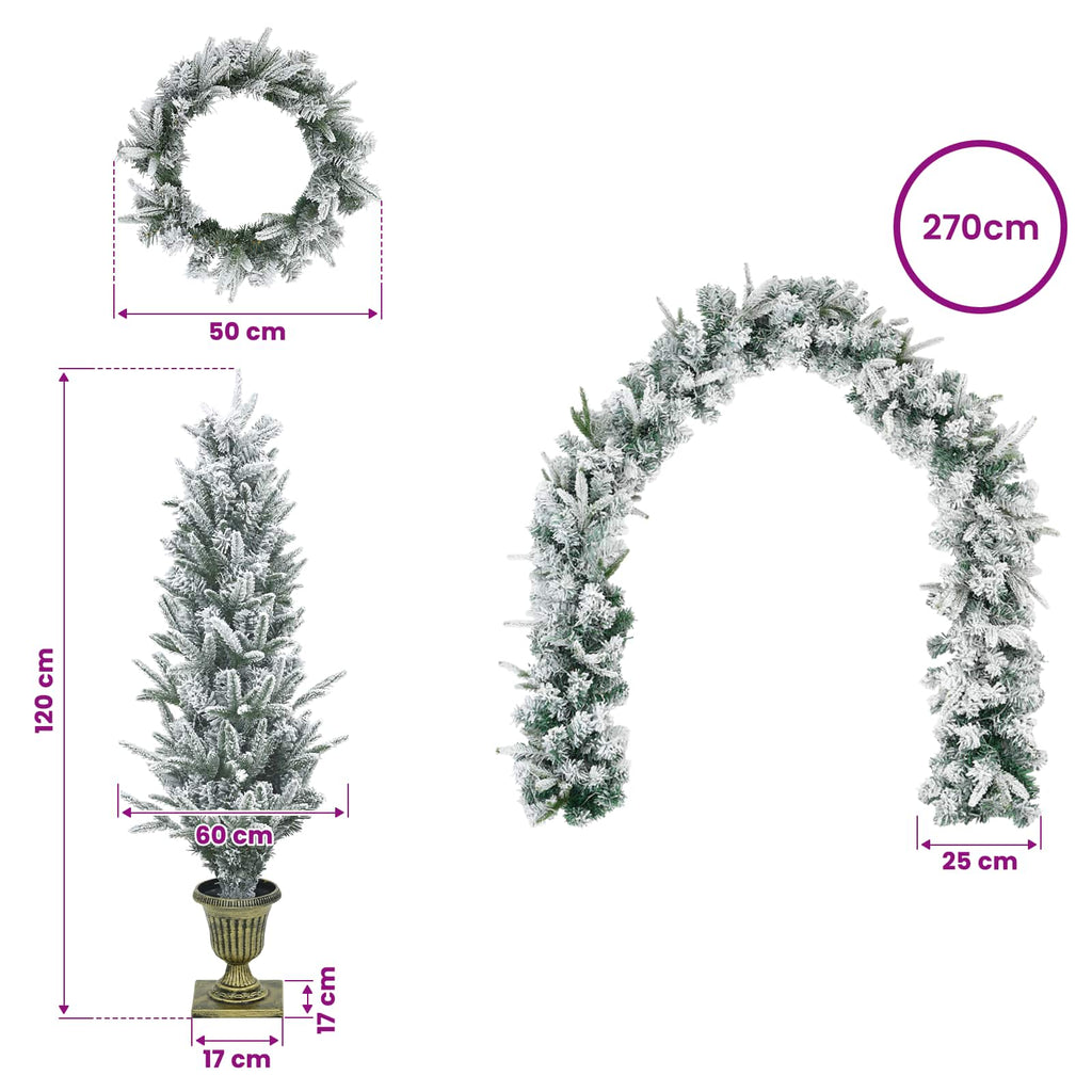 vidaXL Mini choinka świąteczna 120 cm PVC i PE Zielony i Biały