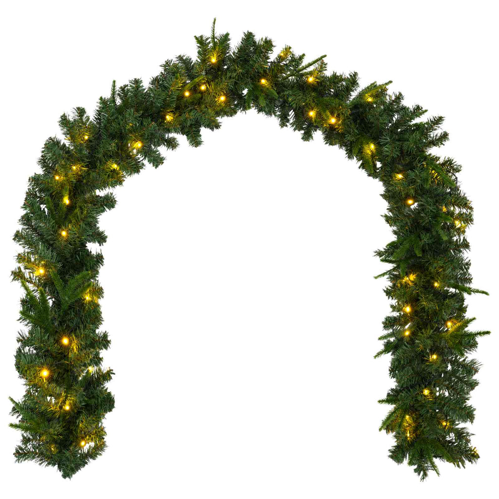 vidaXL Zestaw mini choinek 120 cm 275 LED Ciepła biel PVC i PE zielony