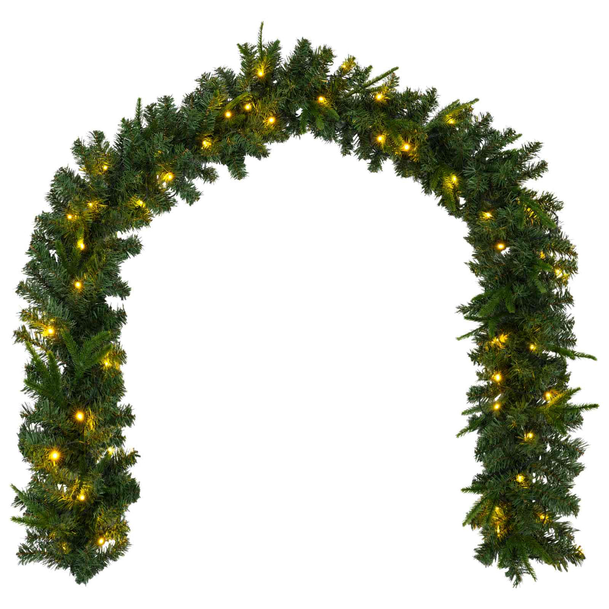 vidaXL Zestaw mini choinek 120 cm 275 LED Ciepła biel PVC i PE zielony