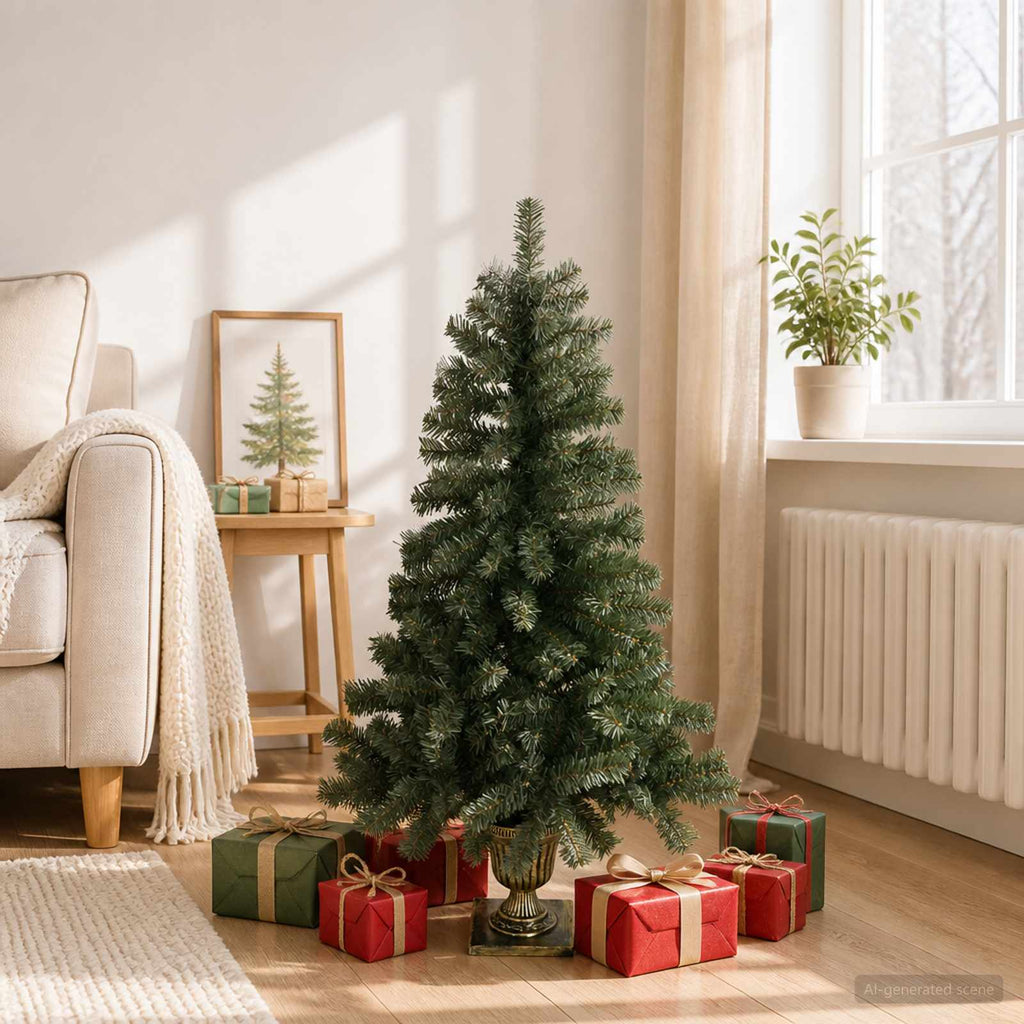 vidaXL Mini choinka świąteczna 120 cm PVC zielony