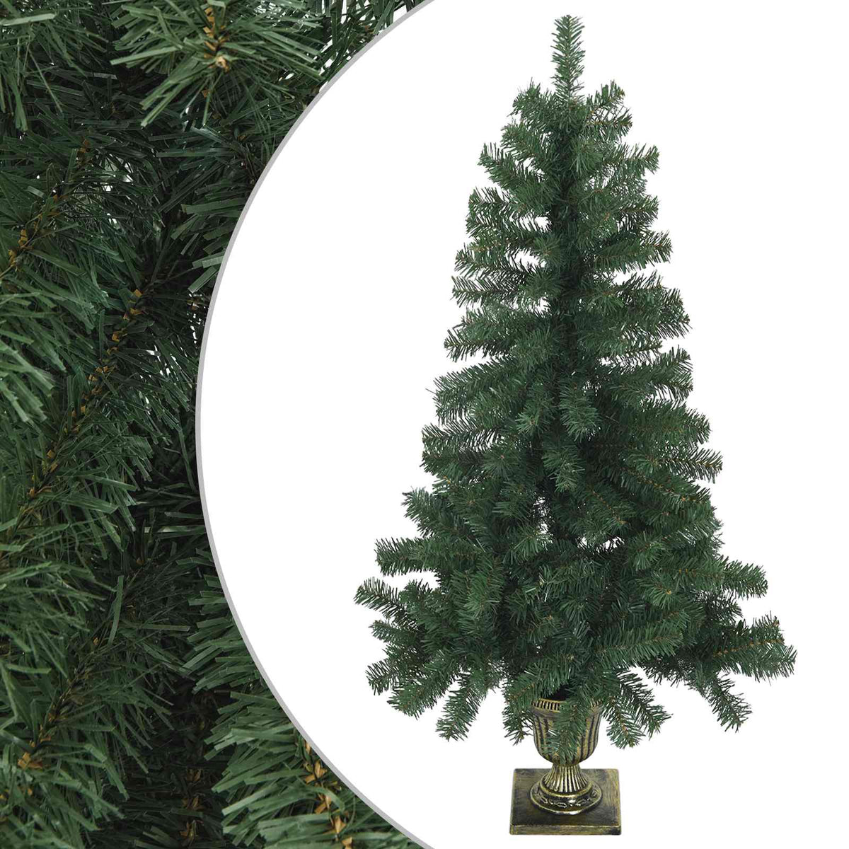 vidaXL Mini choinka świąteczna 120 cm PVC zielony
