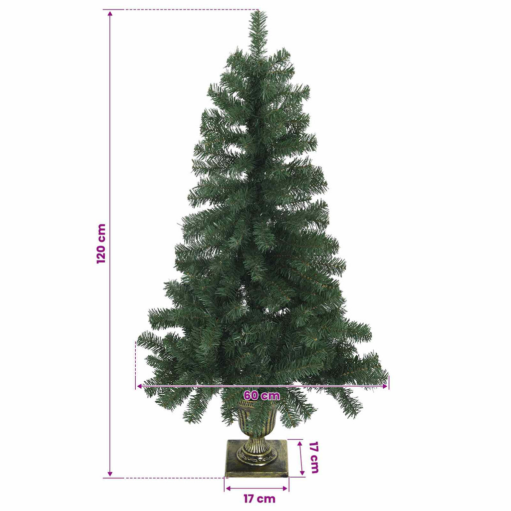 vidaXL Mini choinka świąteczna 120 cm PVC zielony