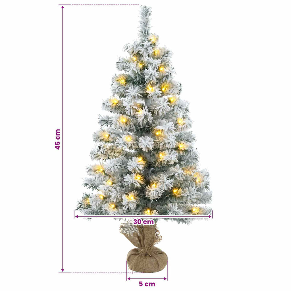 vidaXL Mini choinka świąteczna 45 cm 25 LED Ciepła biel PVC