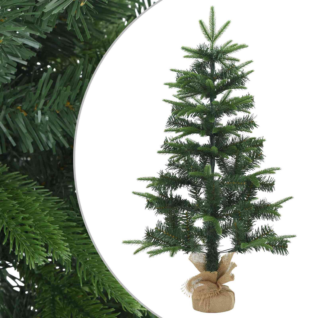 vidaXL Mini choinka świąteczna 45 cm PVC i PE zielony