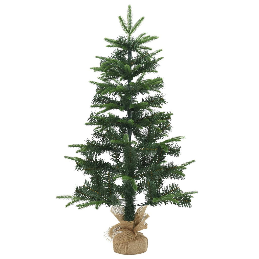 vidaXL Mini choinka świąteczna 45 cm PVC i PE zielony
