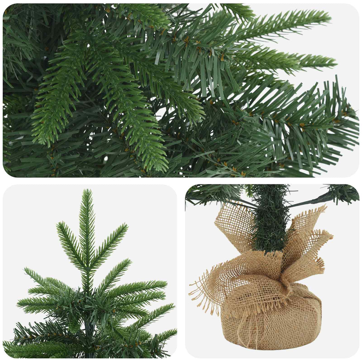 vidaXL Mini choinka świąteczna 90 cm PVC i PE zielony