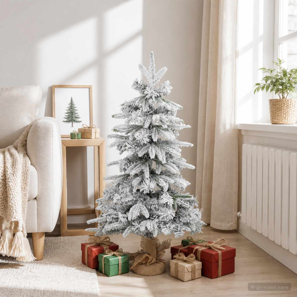 vidaXL Mini choinka świąteczna 90 cm PVC i PE Zielony i Biały